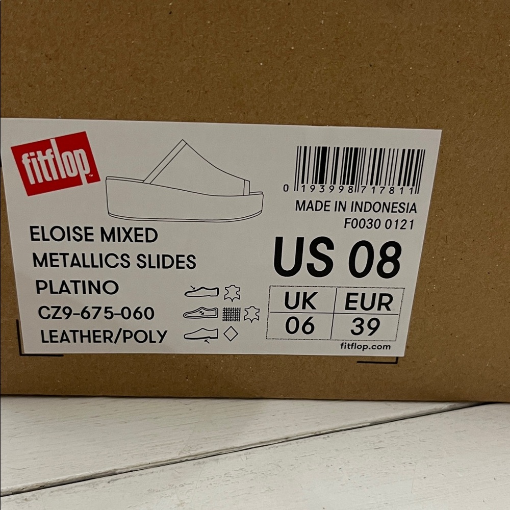 Fitflop Eloise Espadrille Platino Mixed Metallica  Slides